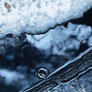 frozen lake, looking like Antarctica