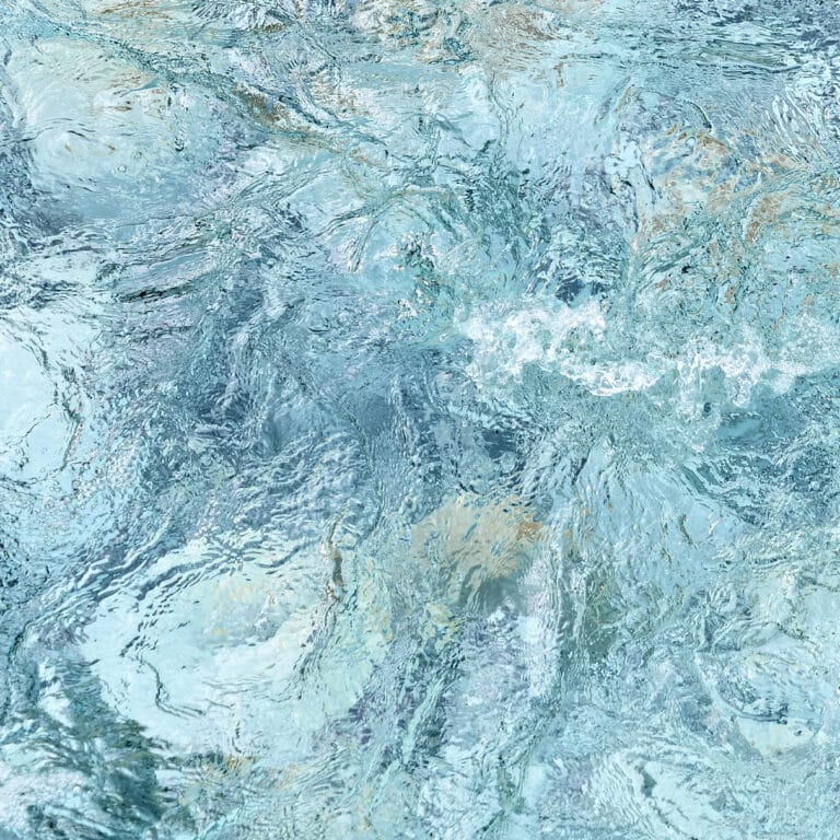 structures and patterns on water surface looking like the gem stone Aquamarin