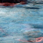 Arctic Volcano: impressionistic photography of water looking like a lava flow