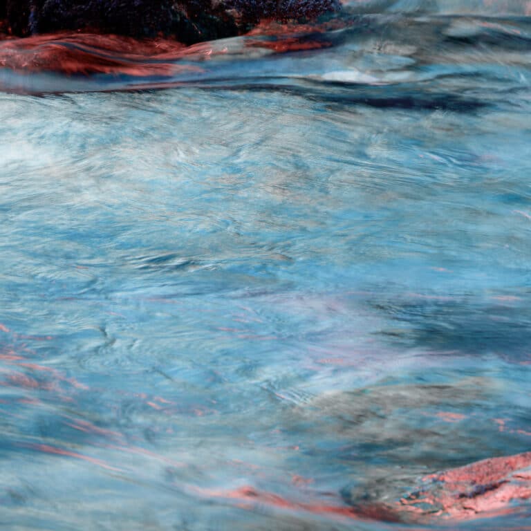 Arctic Volcano: impressionistic photography of water looking like a lava flow