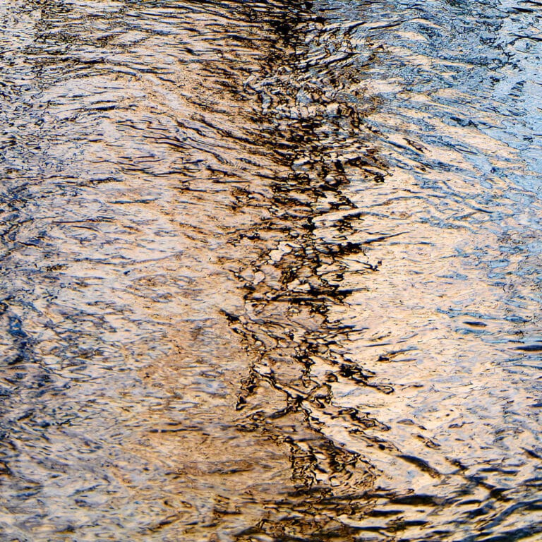 Copper Bells: abstract photography of water surface