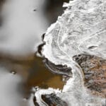ice on water, looking like the ice wall of Antarctica