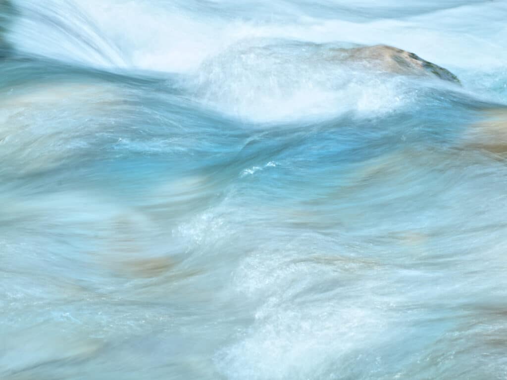 Surfing in Hawaii: impressionistic photography of water